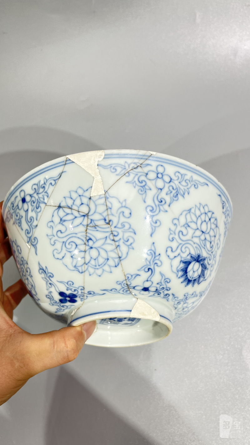 明成化 青花宝相花纹碗（残） - 图5